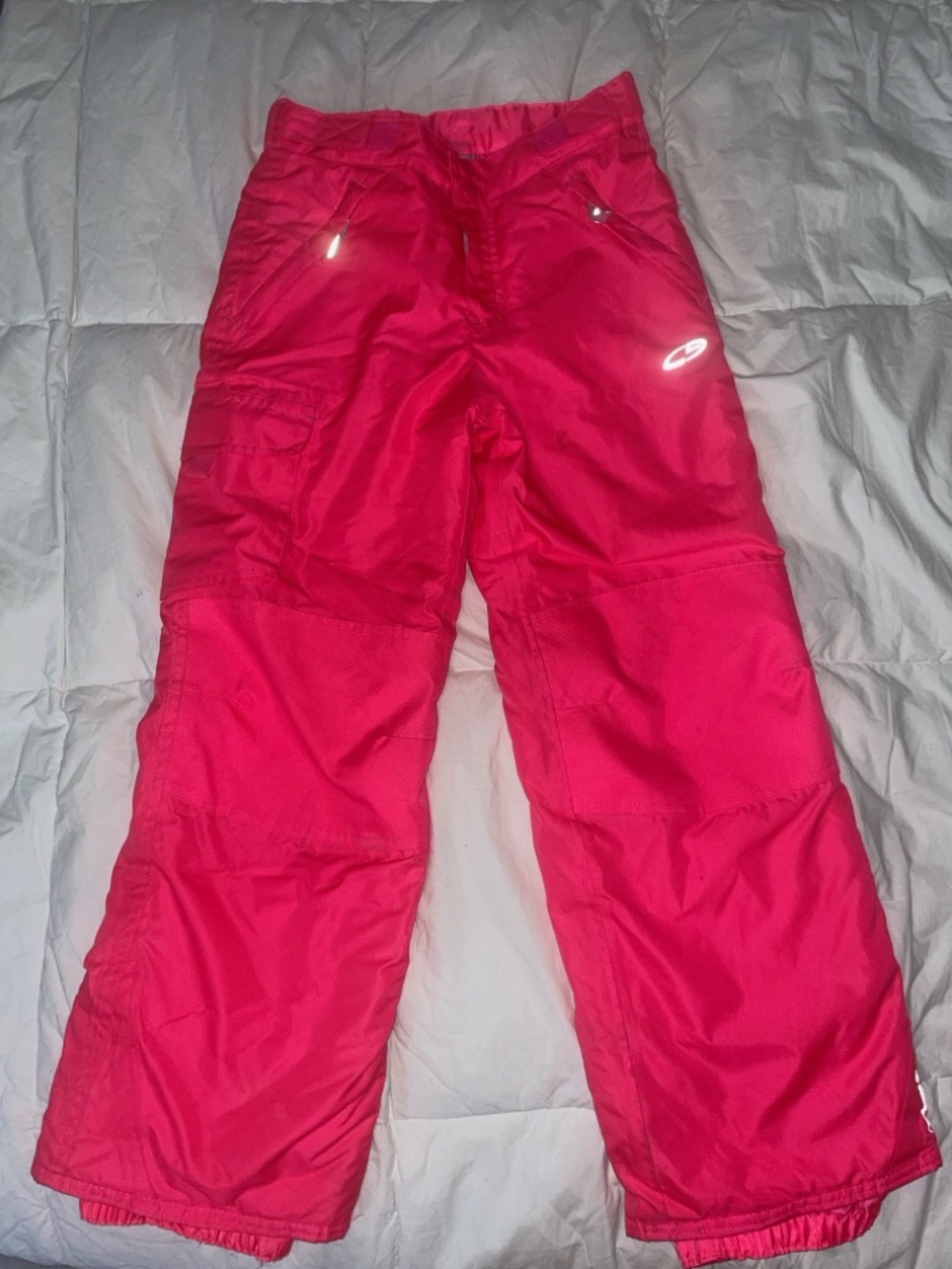 Champion Bright Pink Girls' Snow Pants with Reflective Logo